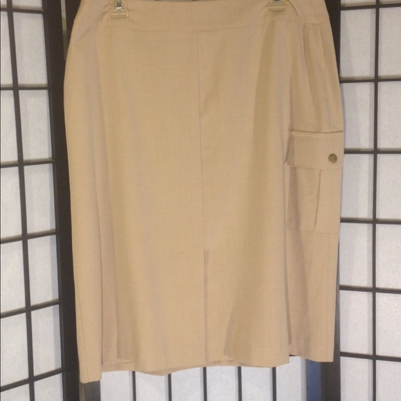 Michele Knee length Tan Skirt Women's 14 - Picture 5 of 8